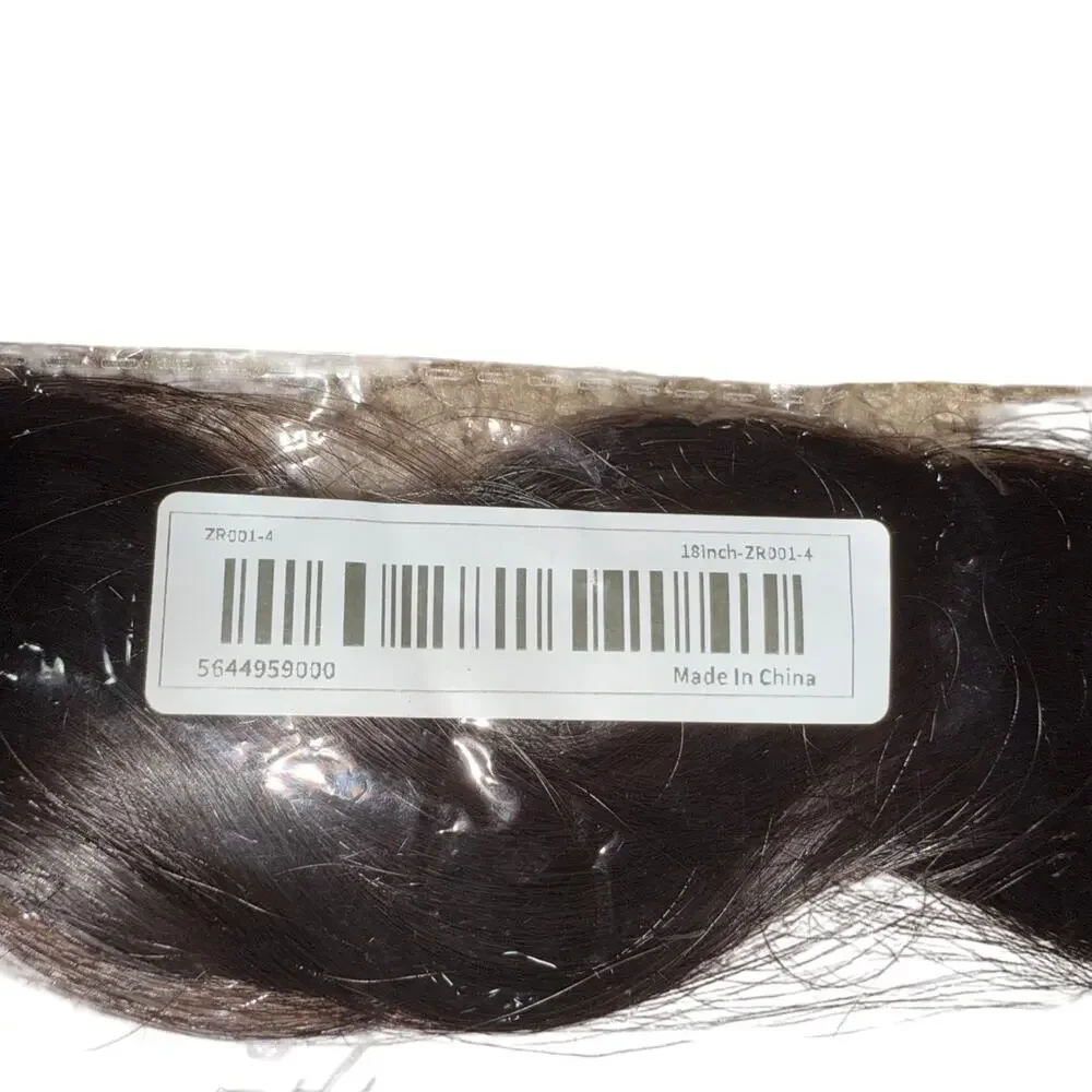 18 Inch Flexible Wrap Around Ponytail Extension Hair Extension Wavy Dark Brown